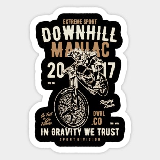 Down Hill Maniac Bike Racer Sticker